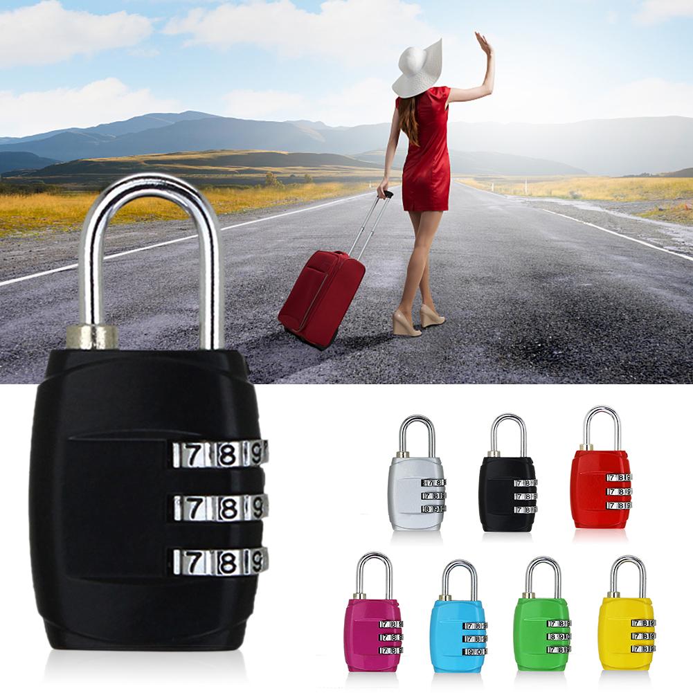 3 Dial Digit Number Combination Password Lock Travel Anti-Theft Locker Metal Lock For Luggage/Bag/Backpack/Drawer/Gym