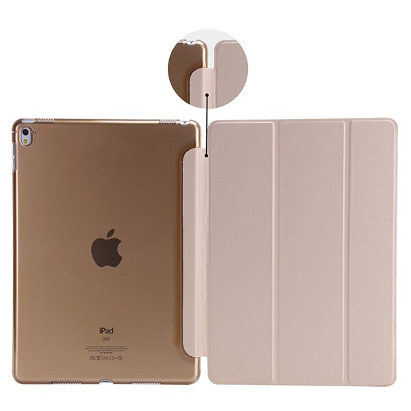 For iPad 9.7 Case Magnetic Pu Leather Stand Smart Cover for iPad 5 6 Air 1 2 5th 6th Generation With Stylus Pen+Film: Slim9.7-Gold