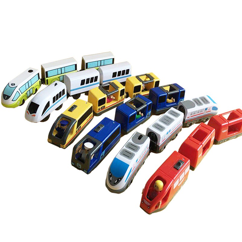 Magnetic RRC EMU train Toy wooden track Brio track combination electric RRC locomotive compatible magnetic train