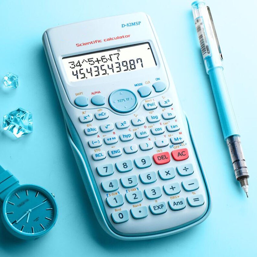 12 Digits Scientific Calculator 240 Functions Digital Battery Calculators Accounting Calculator School Office Stationery: Blue