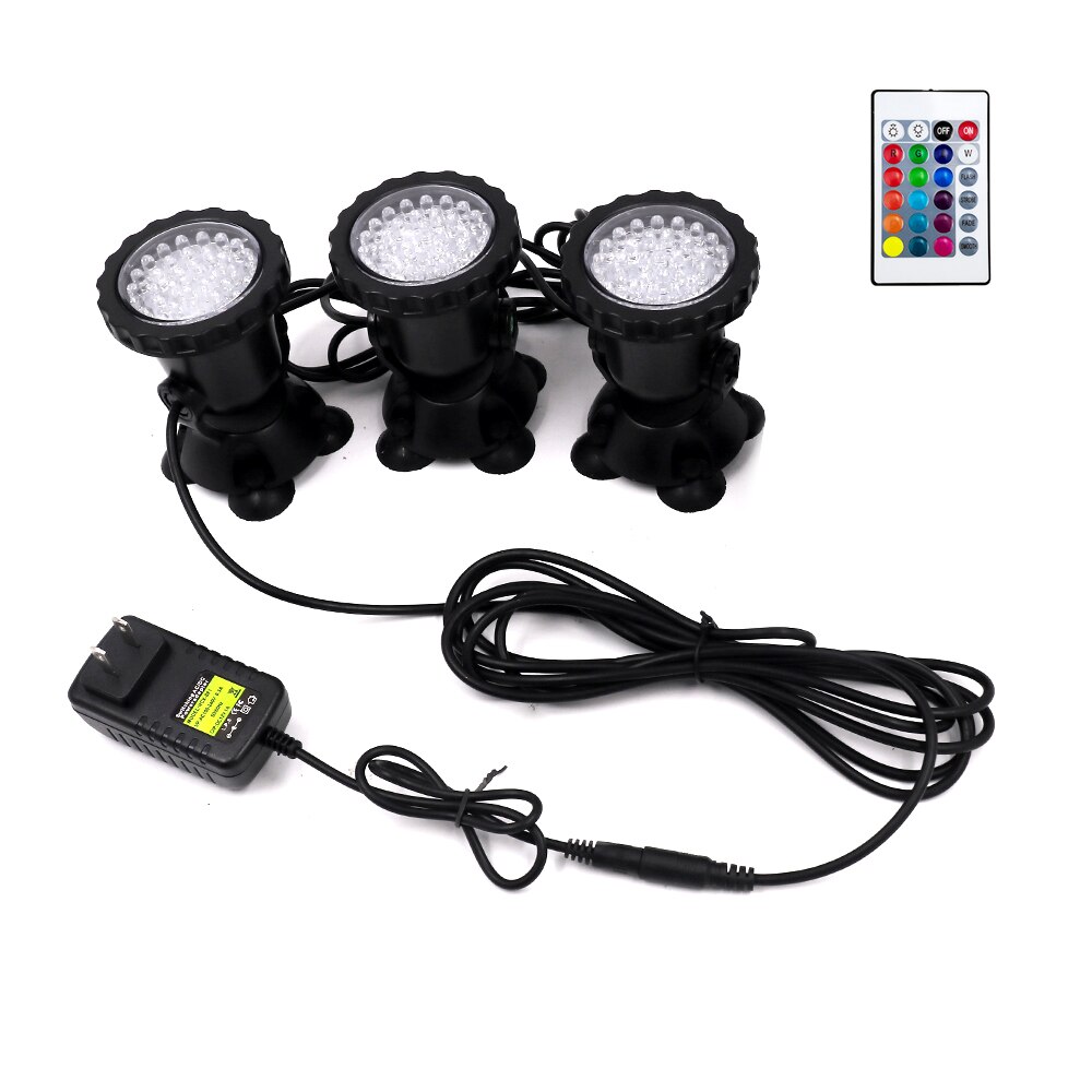 IP68 Waterdichte Led Onderwater Licht 12V Rgb Lamp Aquarium Spot Verlichting Voor Zwemmen Zwembad Tuin Fonteinen Vijver Water Vis tank: 3 Lamp Set