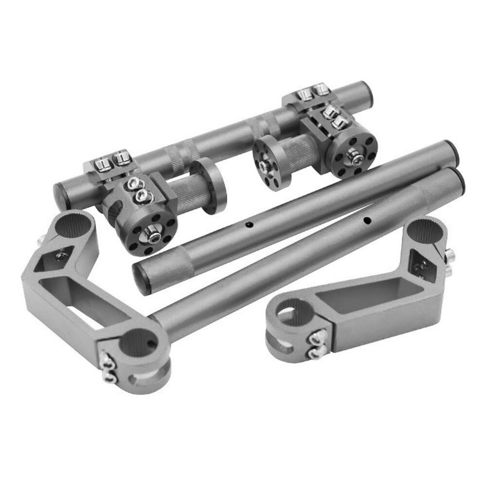 Mechanische Arm Stijl Motorfiets Aluminium Verstelbare Stuur Foundation 22Mm 7/8 "Voor Scooter Minibike Go Kart Straat Fiets: Grijs