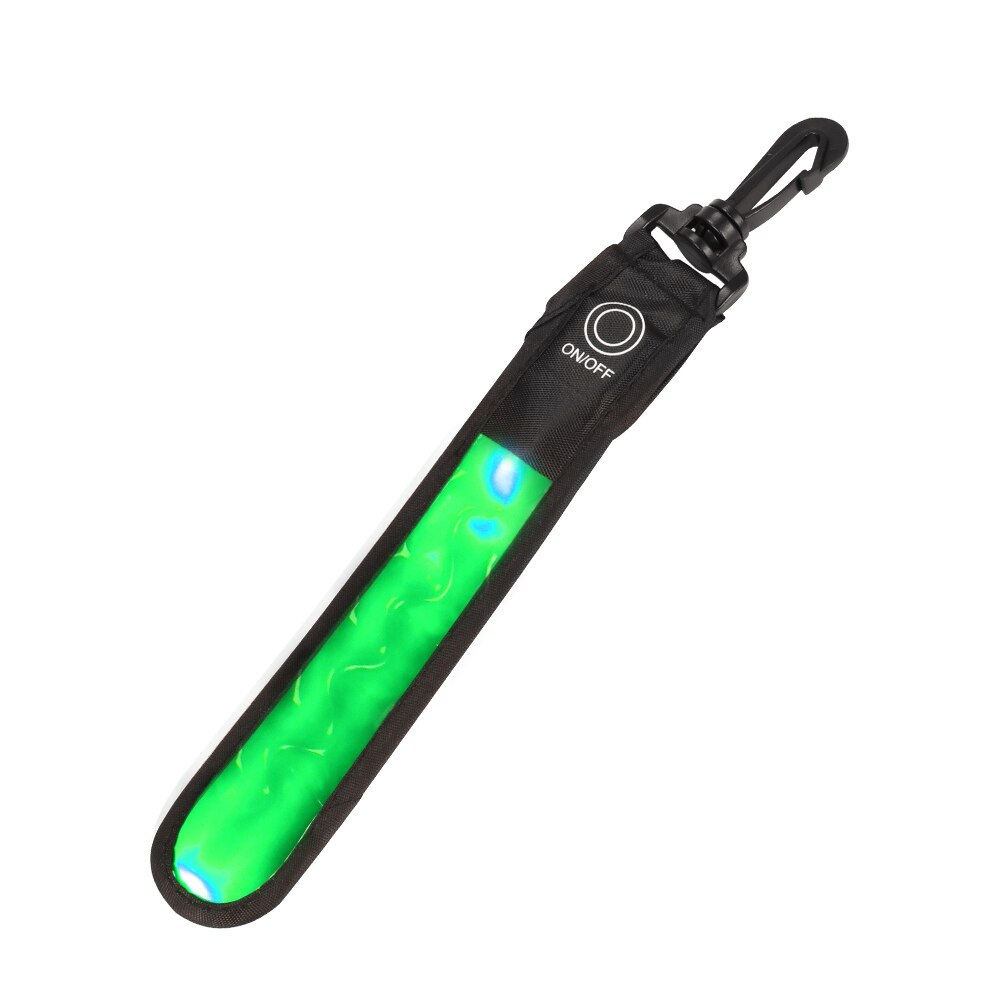 LED Reflective Night Sports Light Arm Armband Strap Safety Belt For Running Cycling Hand Strap Wristband Wrist Bracelets: Green