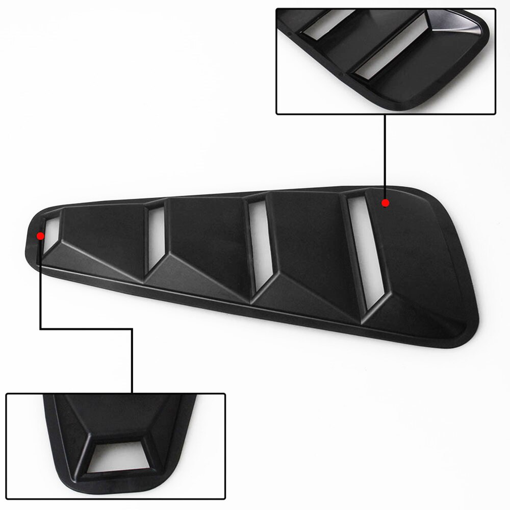 For 05-14 ford mustang biltilbehør sidevindusventil scoop lameldeksel trim klistremerke abs deflektor ventil