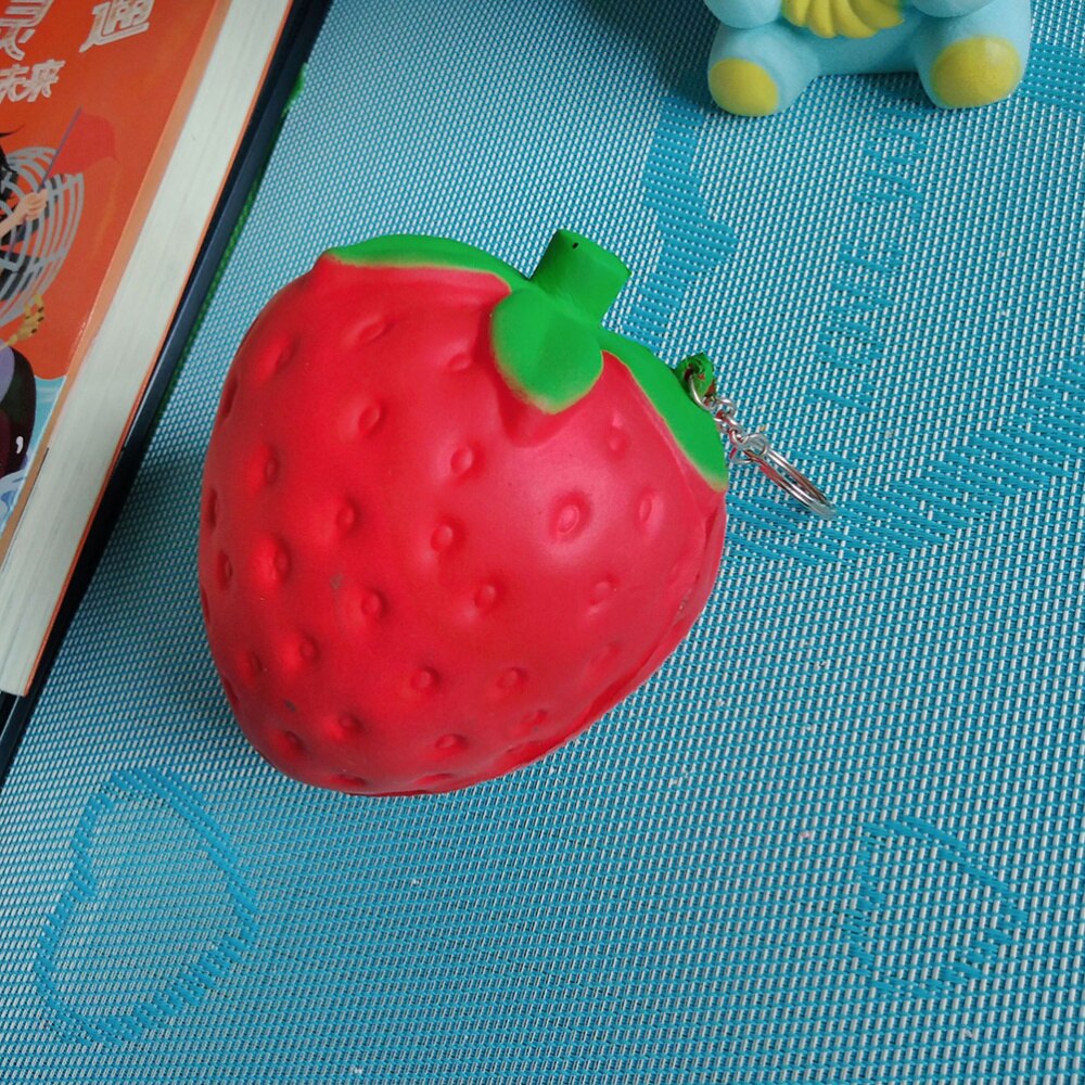 Kawaii Cute Strawberry Jumbo Soft Foam Stress Relief Toy Scented Slow Rising Squeeze Vent Toy