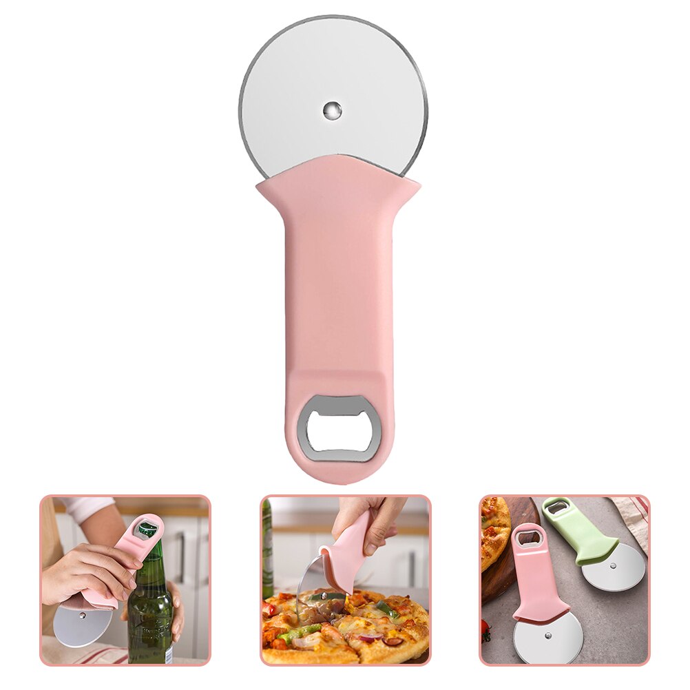 Heavy Duty Pizza Wheel Utility Pizza Cutter Dough Pizza Single-wheel Cutter: Pink