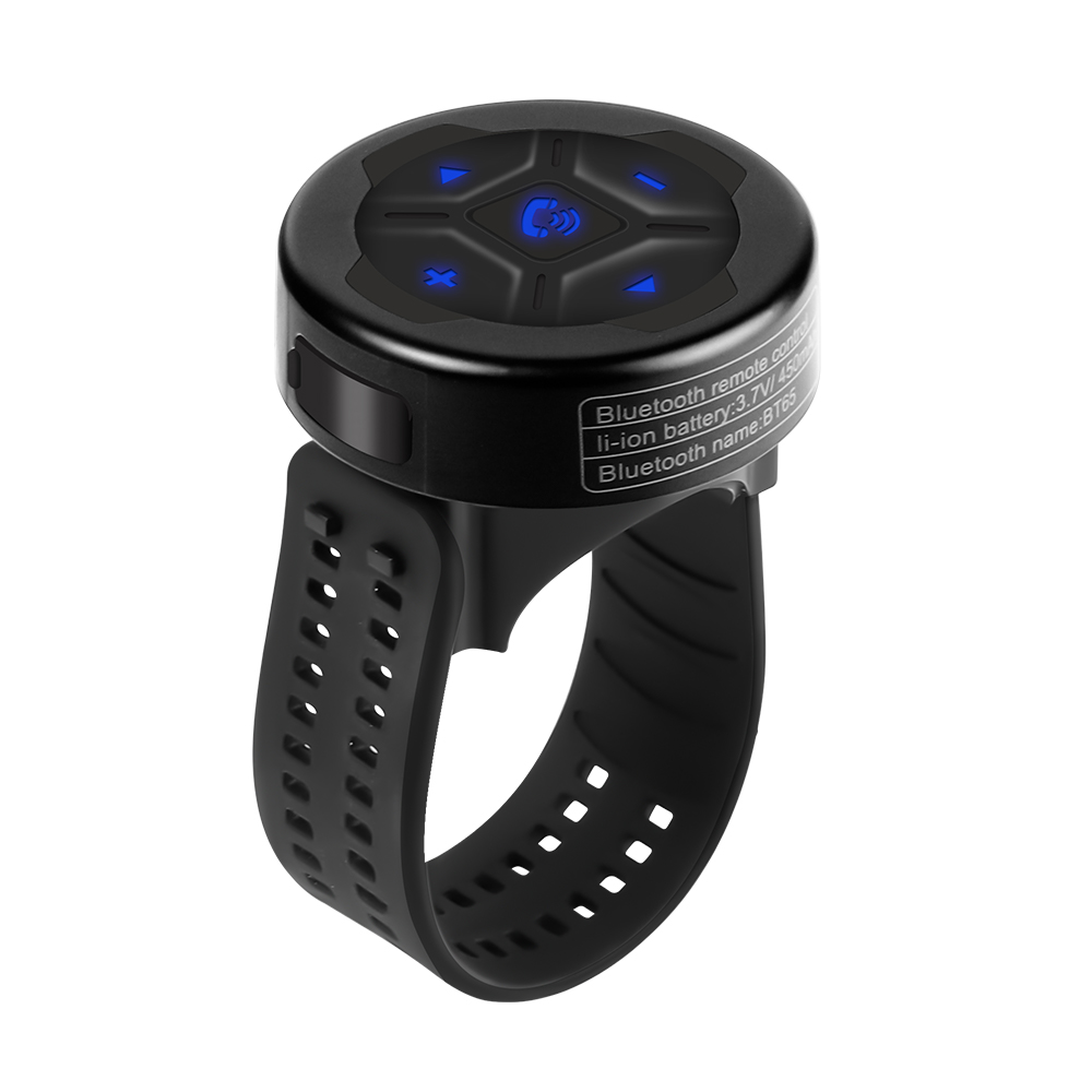 5-sleutel draadloze afstandsbediening knop helm oortelefoon motorfiets stuur auto stuurbediening media voor IOS Android: RED