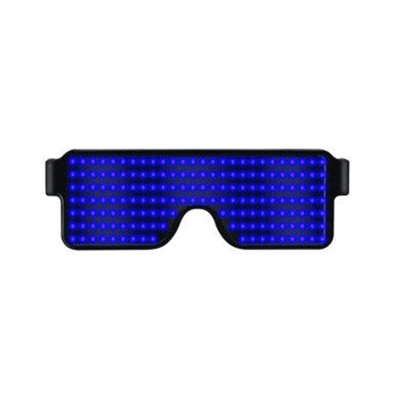 5 Colors Novelty LED Glasses Light Up Shades Glow Flashing Sunglasses Eyewear Nightclub Party 8 Modes Luminous Rave Decoration: Blue