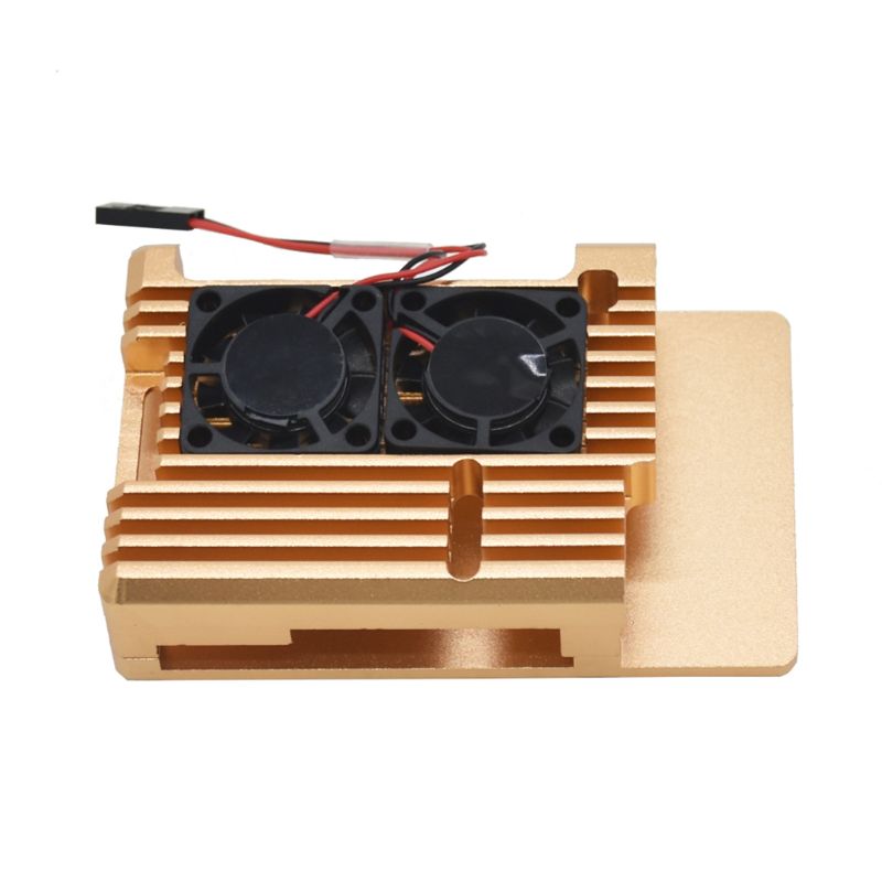 Aluminium Behuizing Case Metal Shell Black Box Uitstralende Plaat Heatsink Cooler voor Raspberry Pi 4 Model B