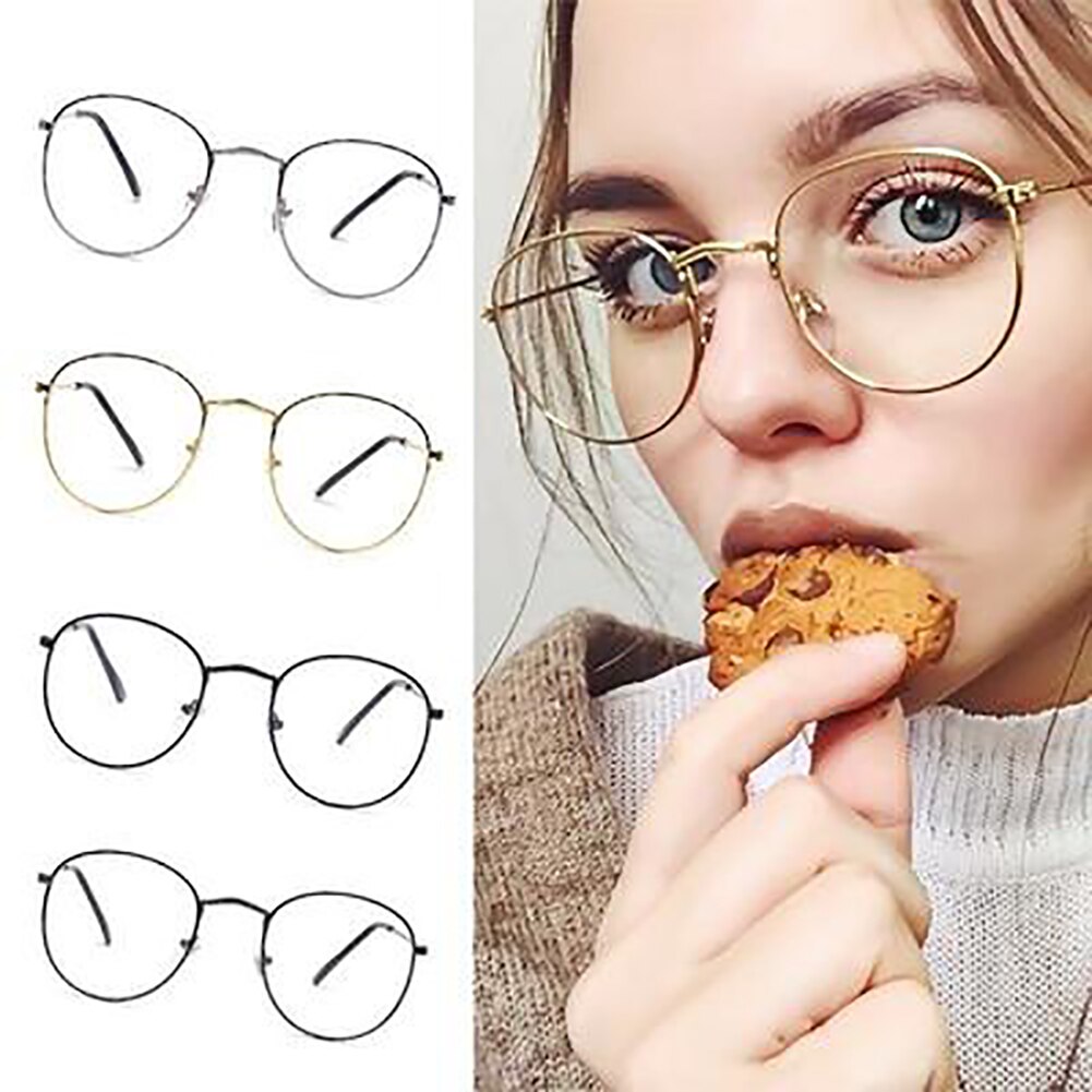 1 PC Classic Gold Metalen Frame Bril Klassieke Vintage Stijl Optische Bril
