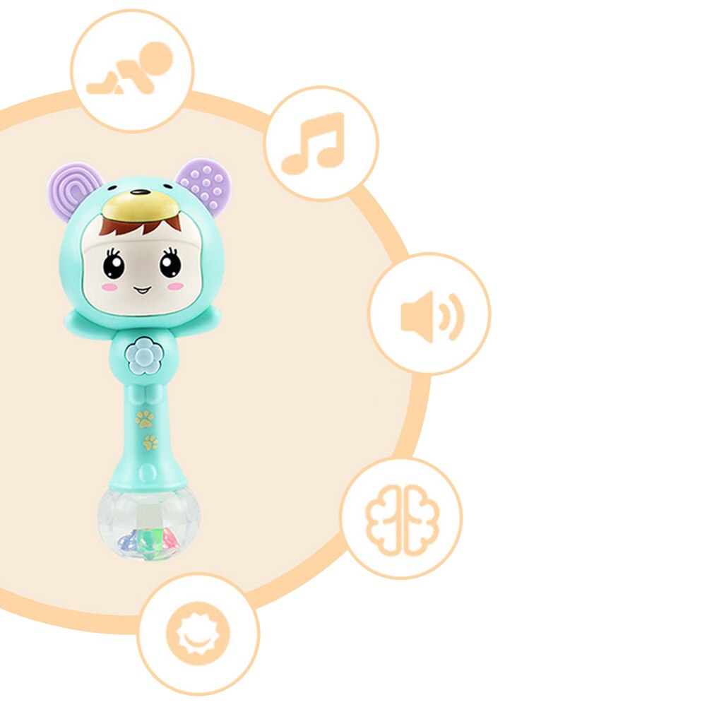 Zabawki dla niemowląt niemowlę dziecko kreskówka drżenie grzechotka noworodek dzwonek ręczny oświetlenie robić zastosowań muzycznych rytm gryzak zabawki edukacyjne robić nauczania początkowego