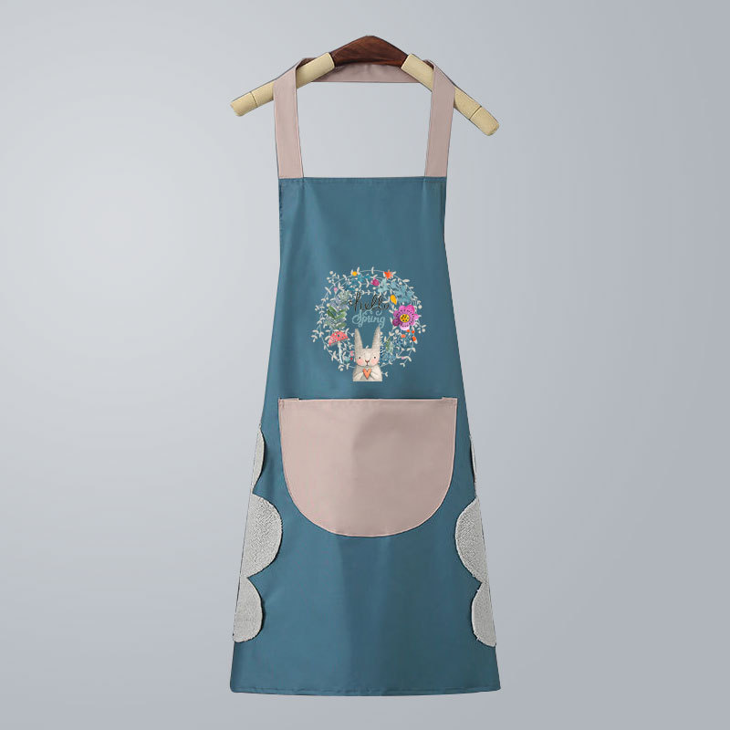 Delantal de cocina para el hogar, limpieza a mano a prueba de aceite, impermeable, para hombres y mujeres, cintura para adultos, monos de café a la , delantal de mano para limpiar