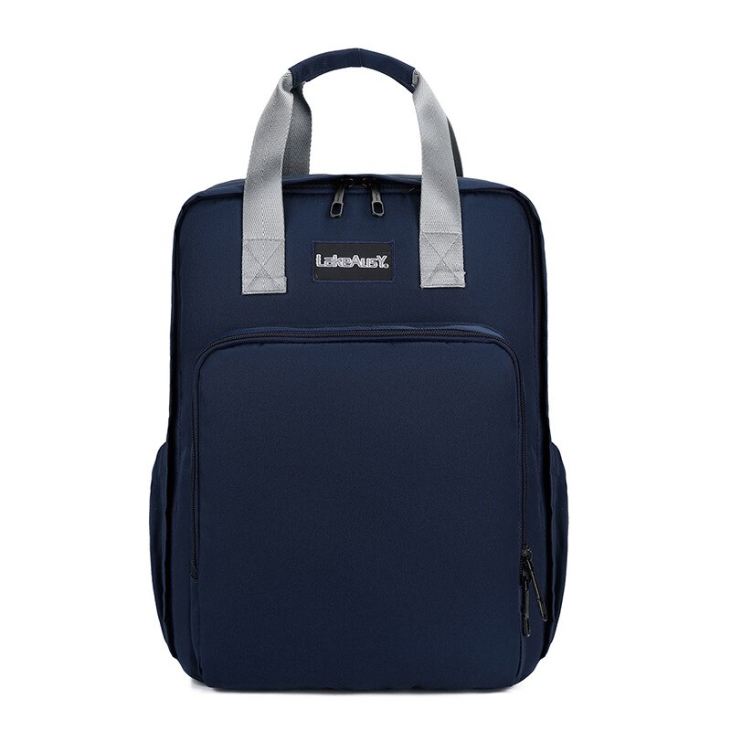 Novo estilo saco de fraldas mochila multi-funcional versitile moda mãe e bebê mochila casual vida diária saco de mamãe: Blue