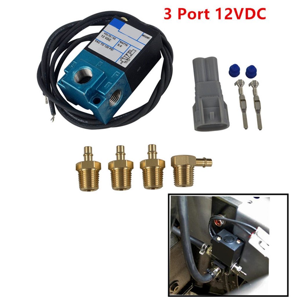 3 Port Electronic Boost Controller Solenoid Valve Turbo Car ECU 12V