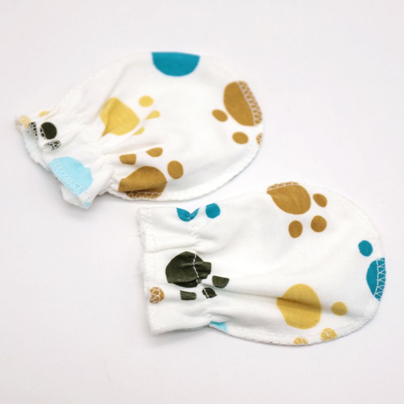 KLV 10 paia/lotto Del Bambino Anti Scratch Mittens Guanti di Cotone Morbido Infantile Paramani Guanti Accessori Per La Cura Del Bambino