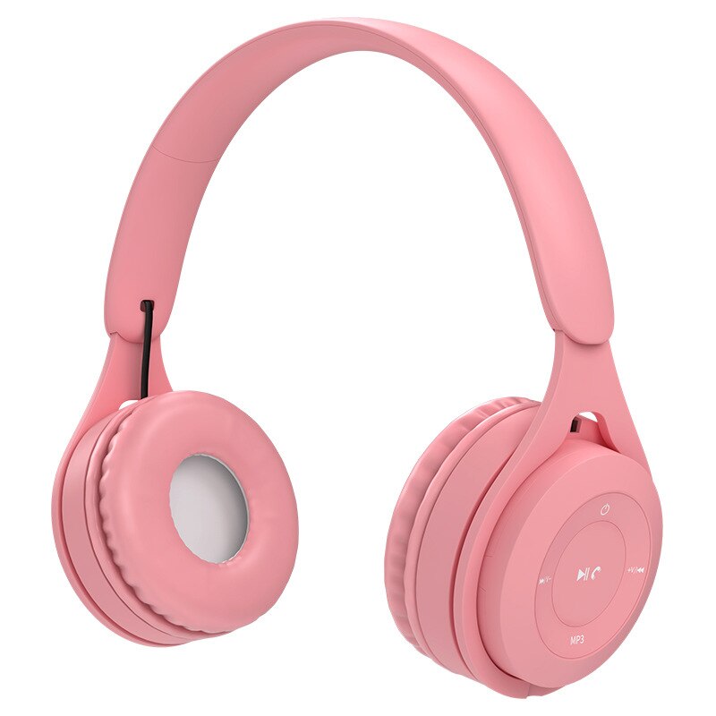 Draagbare Draadloze Hoofdtelefoon Bluetooth Headset Opvouwbare Stereo Hoofdtelefoon Gaming Koptelefoon Met Microfoon Voor Pc Mobiele Telefoon: pink