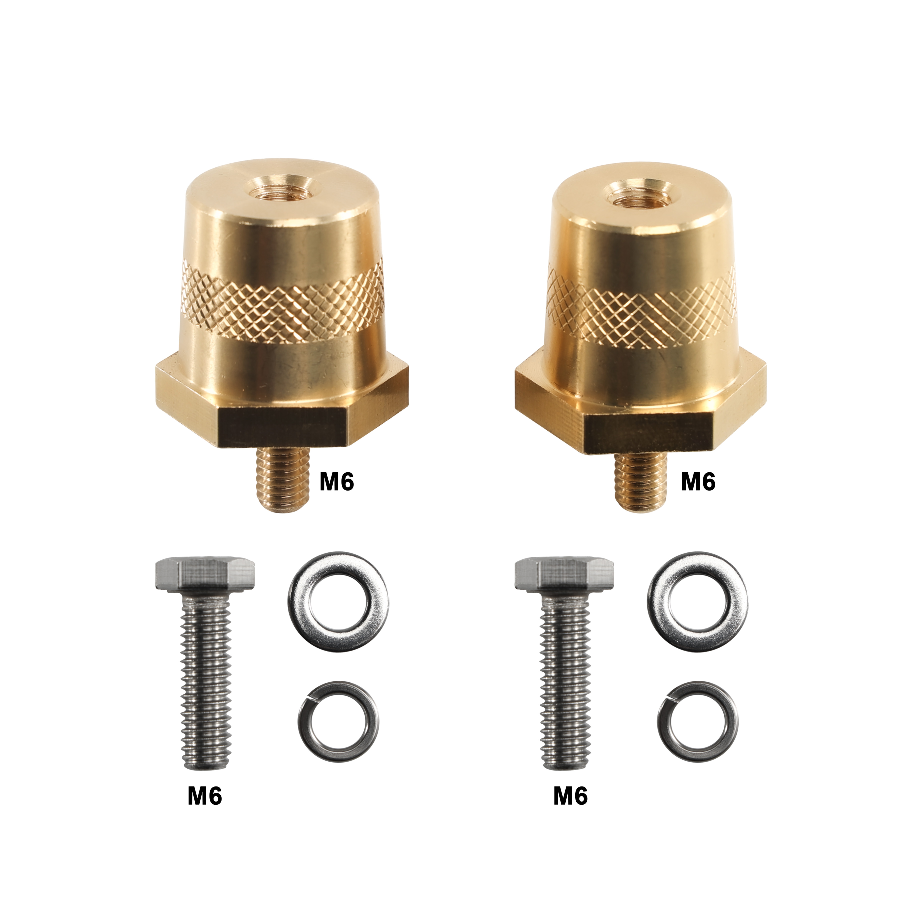 All4Caravan M6 M8 M10 Auto Car H59 Brass Lithium Battery Post Pole Terminal Connectors Adapters with Stainless Steel Screws: Beige