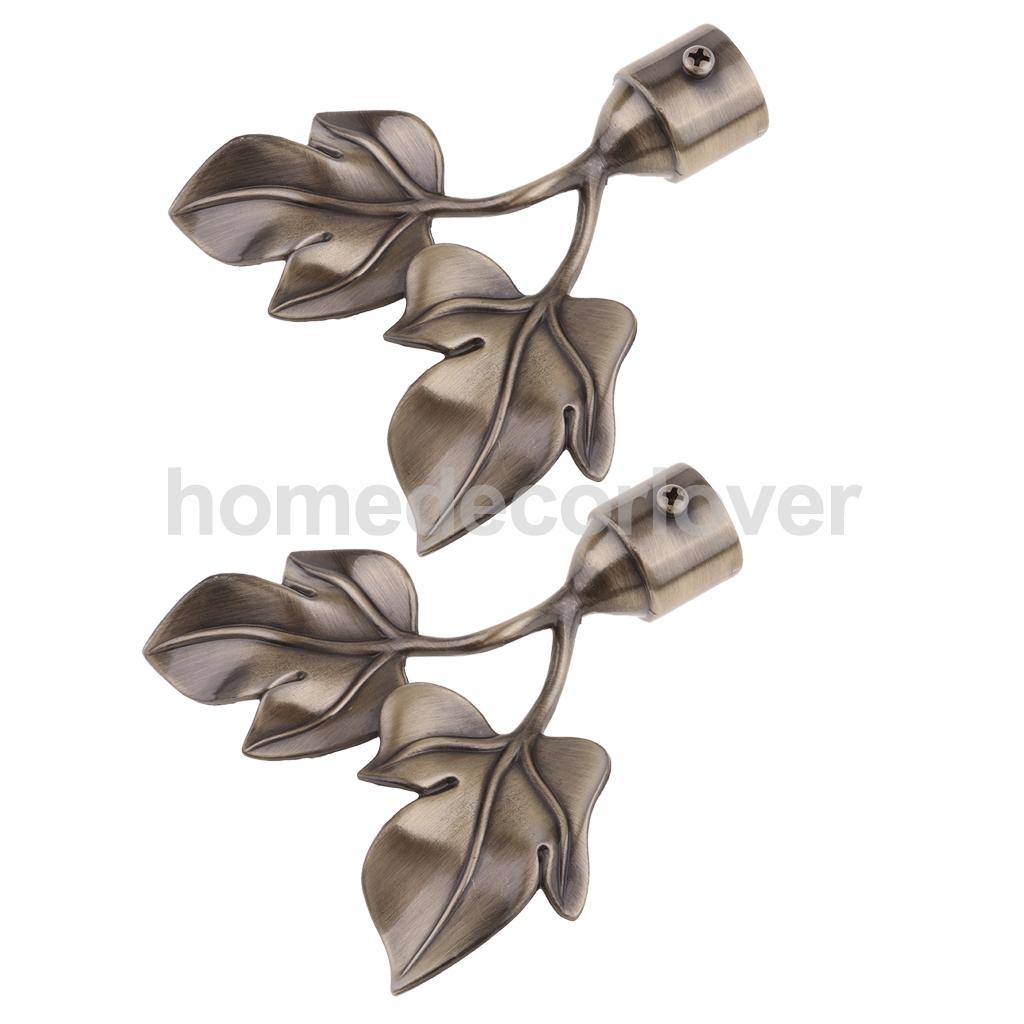 1 Pair Metal Drapery Curtain Rod Ends Caps Finials for 22mm/ 28mm Dia. Pole