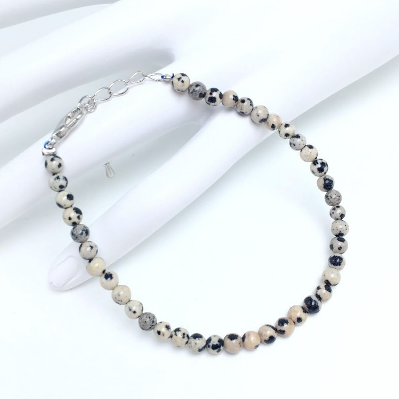 Pulsera de energía de cuentas de Chakra para mujeres y hombres, brazaletes de sodalita blanca turquesa, piedra de ágatas redondas naturales, joyería de Yoga hecha a mano, 4mm: Chapado en cobre envejecido
