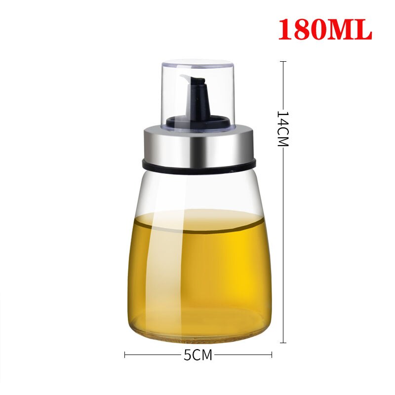 Matlagning kryddflaska dispenser sås flaska glas förvaringsflaskor för kryddglas olja flaska vinäger köksredskap: A -180ml a