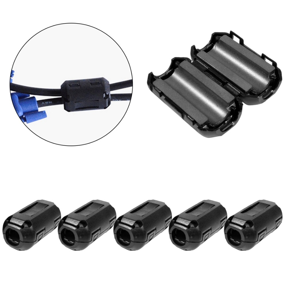 Komponenter filtre 5 stk 3.5mm clip-on ferrit ring kerne støjdæmper til emi rfi clip kabel