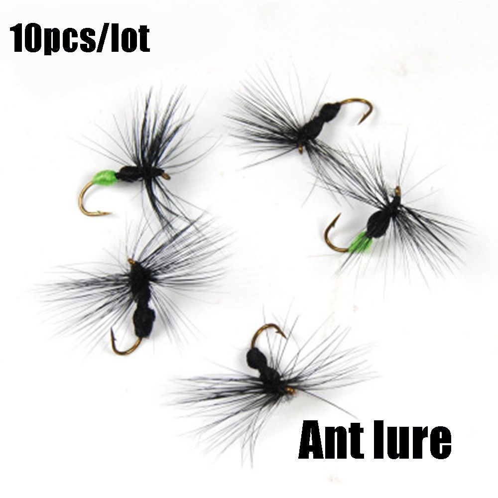 10 pçs inseto gancho isca cor aleatória bumble abelha/formiga biônico isca mosca truta iscas de pesca isca artificial agudos ganchos: 10PCS Ant