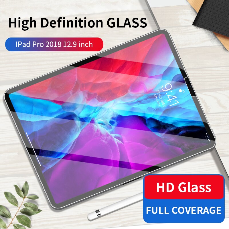 10D Gebogen Rand Screen Protector Voor Apple Ipad Pro 11 Volledige Dekking Tablet Gehard Glas Voor Ipad pro 12.9": iPad Pro 12.9 2018