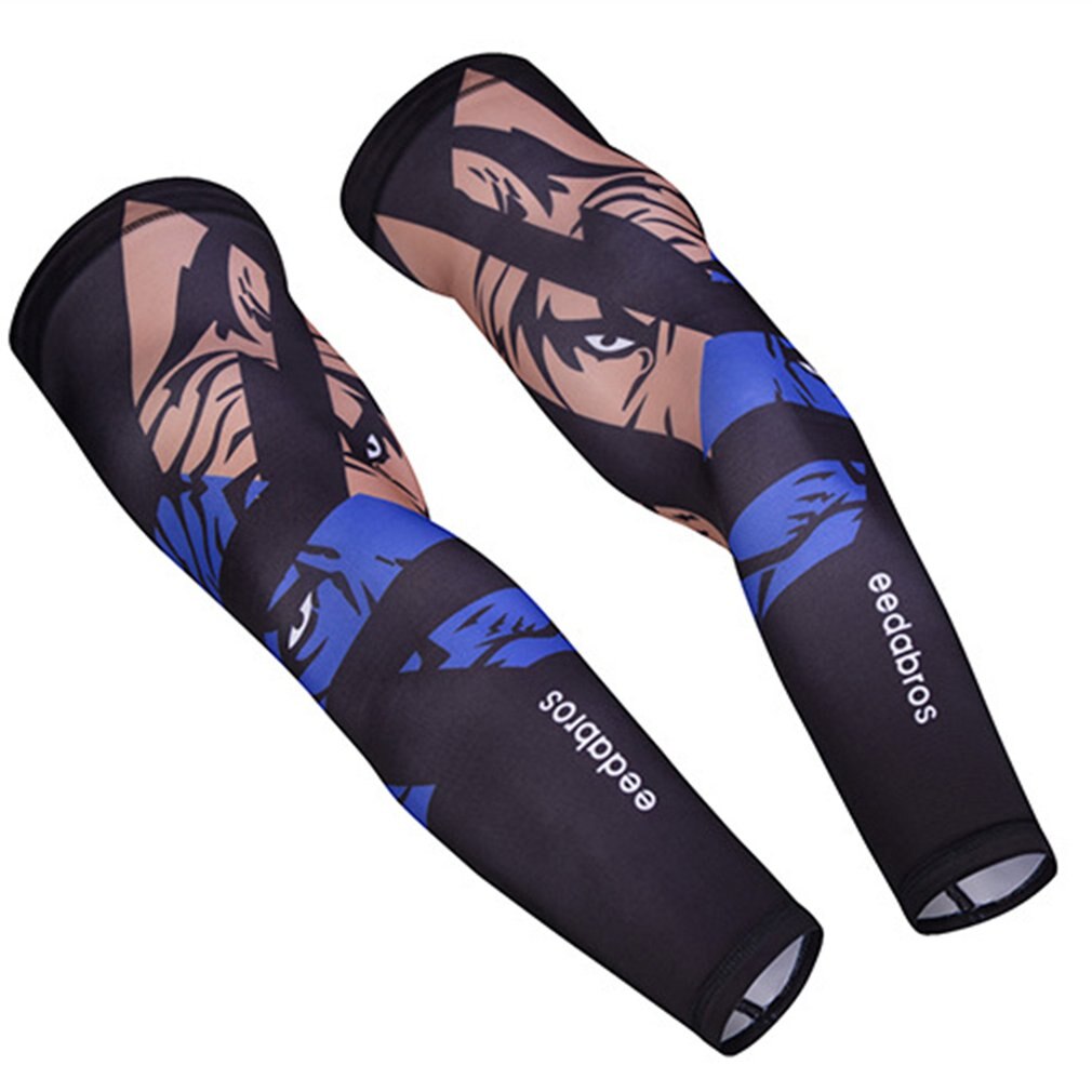 Sunscreen Cuff Arm Sleeves Breathable Skull Skeleton UV Protective Cuff Sleeves Cycling Riding Running Arm Sleeve