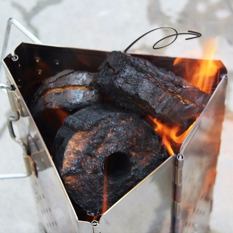 Opvouwbare BBQ Grills Dikke Rvs Barbecue Kachel Outdoor Tuin Houtskool Barbeque Party Koken Picknick Verwarming Kachel