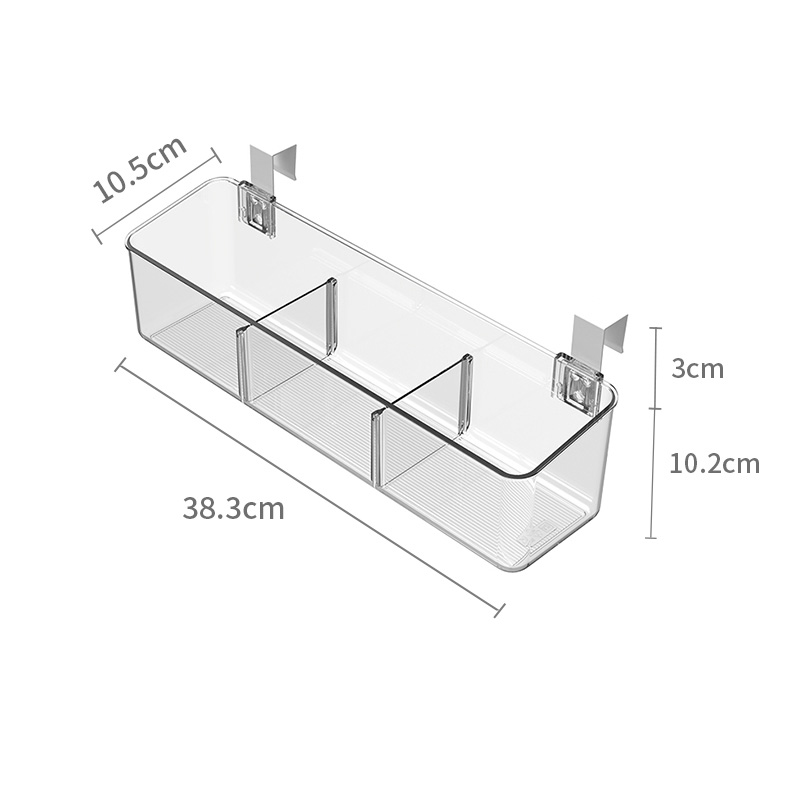 Clear Wall Mount Organizer for Wall,Cabinet Door Organizer for Bathroom,Pantry,Kitchen,Laundry,Spice/Cosmetics Storage Box: Pink