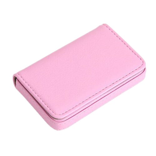 PURDORED-tarjetero de cuero PU sólido para mujer, Mini billetera, tarjetero de viaje, 1 unidad: pink