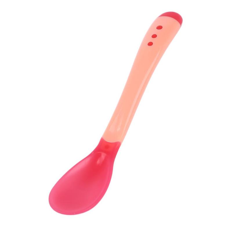 Safety Baby Feeding Dishes Babies Eatting Bowl with Suction Cup Assist Spoon Fork Baby Training Products: Pink Spoon