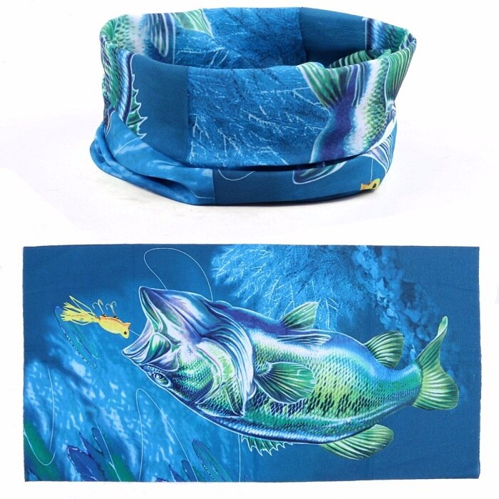 Maximumcatch multi funksjon fiske skjerf 3d digital skrive ut fiske hodeplagg anti-uv fiske bandana fiske pannebånd: 3d bass