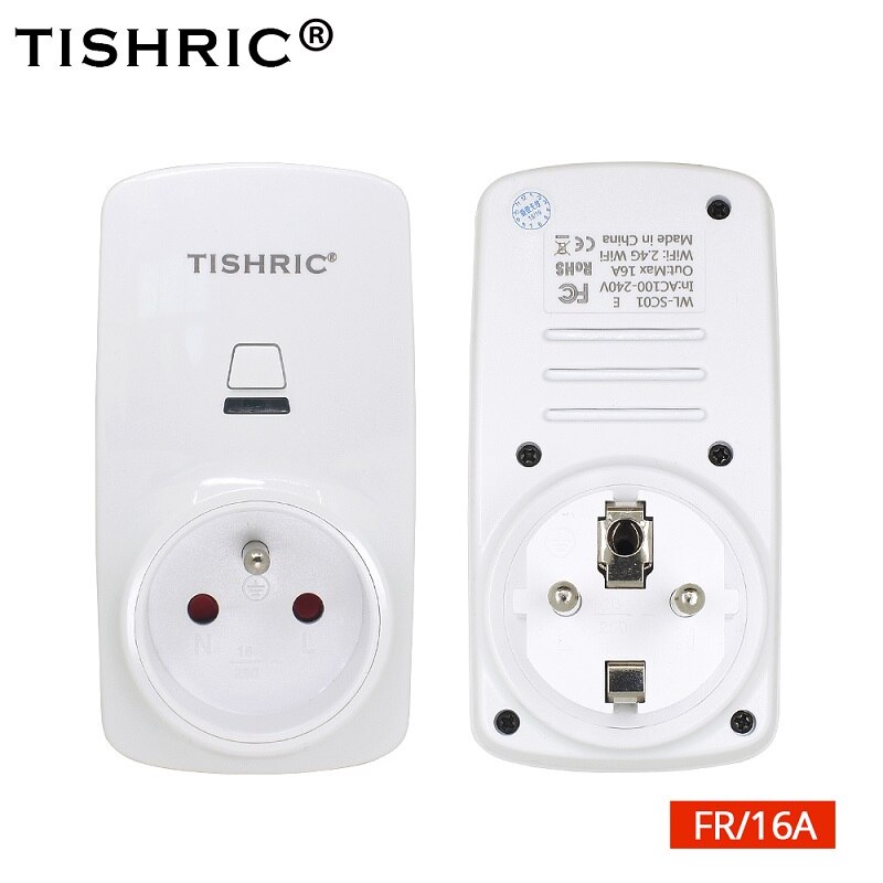 Smart Plug TISHRIC 16A - Presa WiFi Control - Timer - App Ewelink - Compatibile Alexa & Google Home: TISHRIC 16A FR