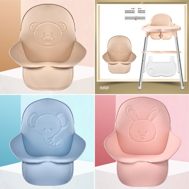 Funda de cojín Universal para trona, de cuero PU, impermeable, para alimentación de bebés y niños