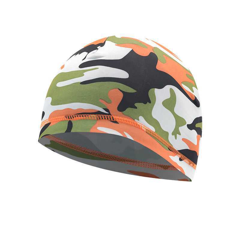 Zomer Unisex Quick Dry Fietsen Cap Anti-Uv Hoed Motorfiets Fiets Fietsen Hoed Anti-Zweet Innerlijke Cap Voor Outdoor sport Hoed: Oranje