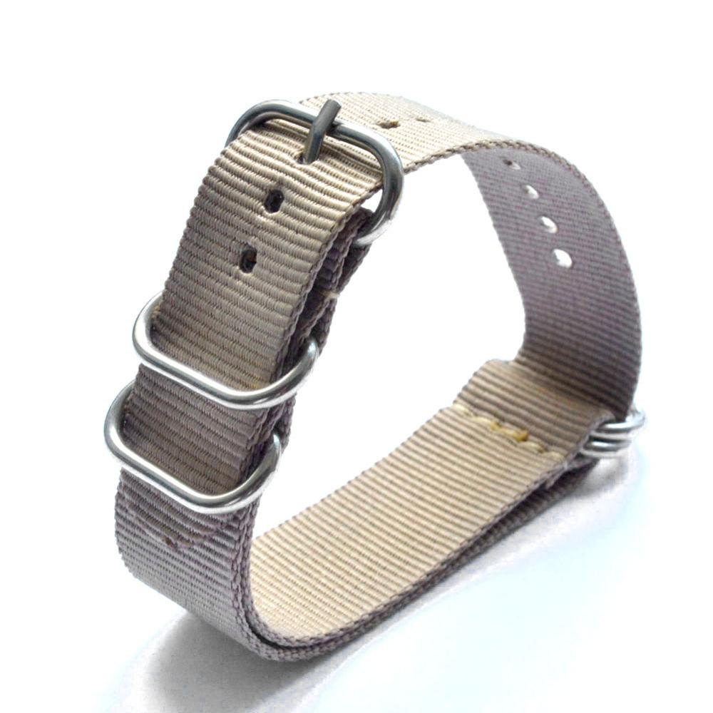 5 kleuren nato horlogeband nylon band zilveren ringgesp 18mm 20mm 24mm gestreepte vervangende band horloge accessoires: C8 / 24mm