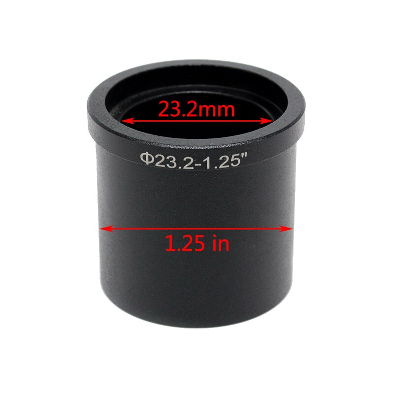 Biological Microscope Adapter Inner 23.2 mm to Outside 1.25 inch Eyepiece Adapter for USB Camera to Astronomical Telescope