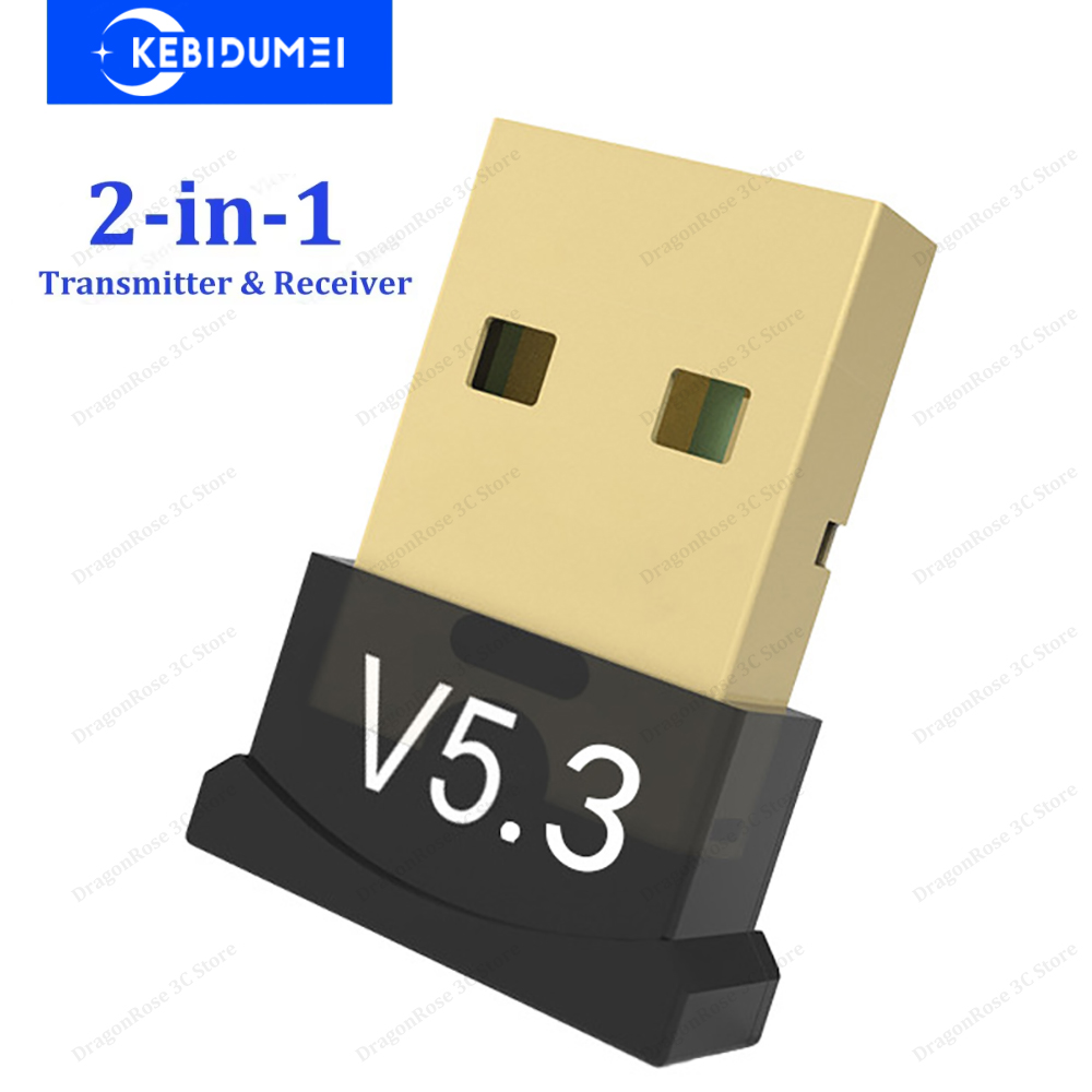 Adaptador USB Bluetooth 5,3 adaptador Dongle inalámbrico Bluetooth altavoz inalámbrico receptor de Audio transmisor USB para PC portátil