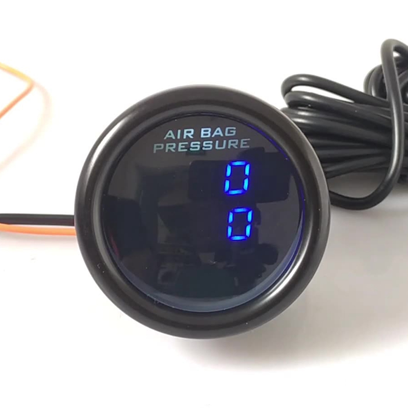 52Mm Dual Display Dual Luchtdrukmeter Psi Bar Luchtvering Met 1/8NPT Elektrische Sensoren