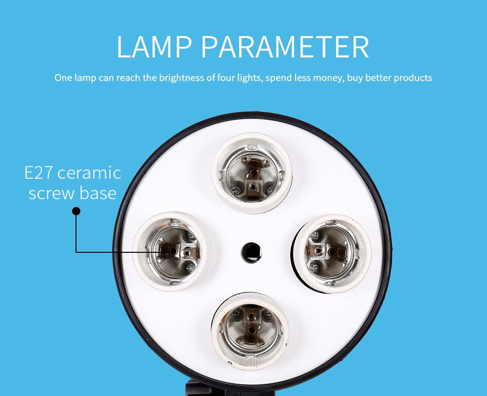 Fotografie Studio E27 Vier Socket Lamphouder Saving Light Bulb Holder Photo Studio Accessoires