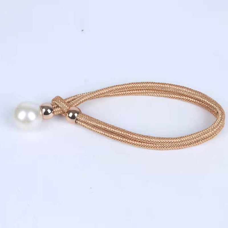 1Pair Curtain Tieback With White Pearl Holder Hook Buckle Clip Curtain Tieback Polyester Decorative Home Accessory: 09