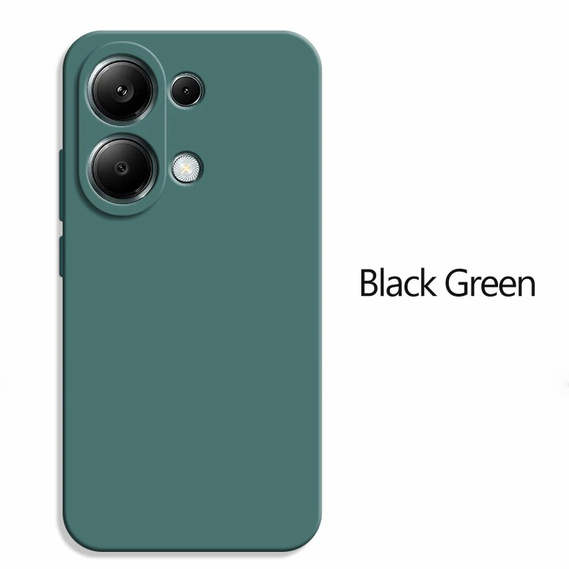 Funda de teléfono Redmi Note 13 Pro, carcasa de silicona líquida cuadrada de lujo para Xiaomi Redmi Note 13, Note 13 Pro, Note 13pro Plus, 5G: ordenador personal + TPU / Verde militar