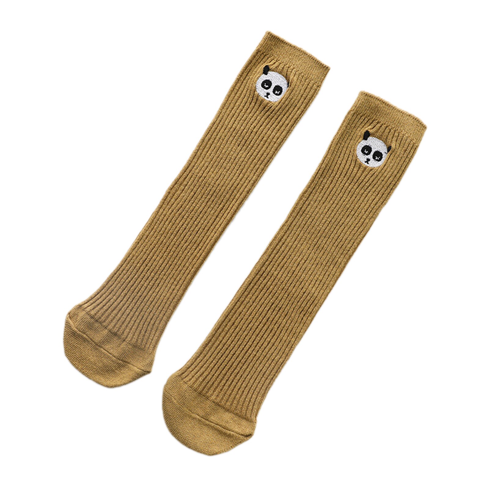 Leuke cartoon borduursokken voor kinderen, lente eenvoudige cartoon comfortabele kniekousen, warm voor kinderen: Geel