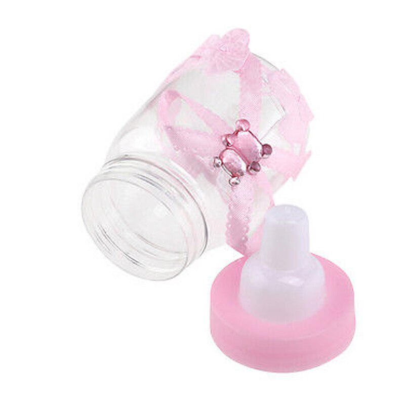 12 Uds. De biberones rellenables para Baby Shower caja de caramelos Favour de cumpleaños y bautizo caja de recuerdos de fiestas botella decoración recuerdo