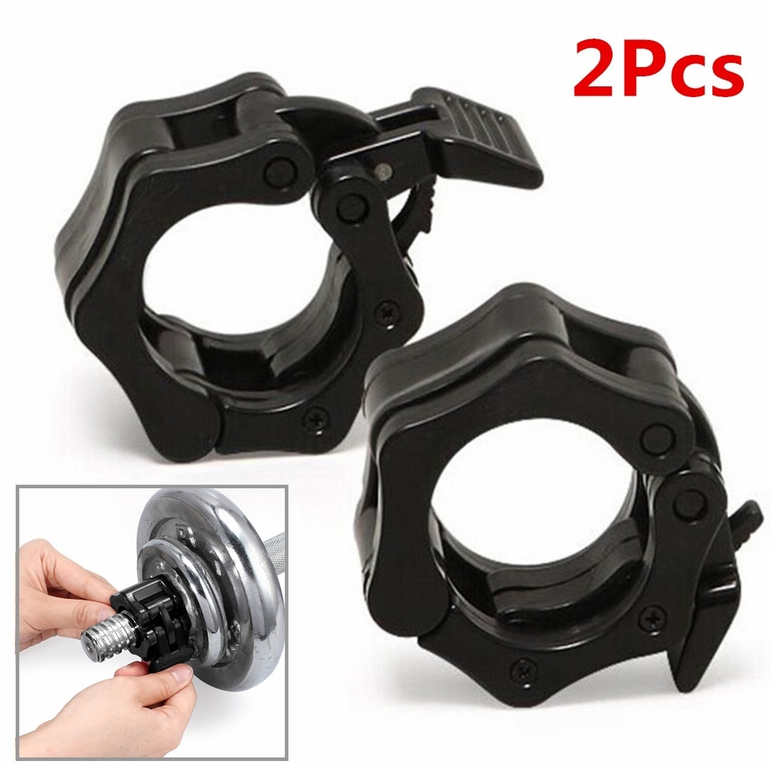1 Pair Olympic 2" Spinlock Collars Barbell Collar Lock Dumbell Clips Clamp Weight lifting Bar Gym Dumbbell Fitness Body Building