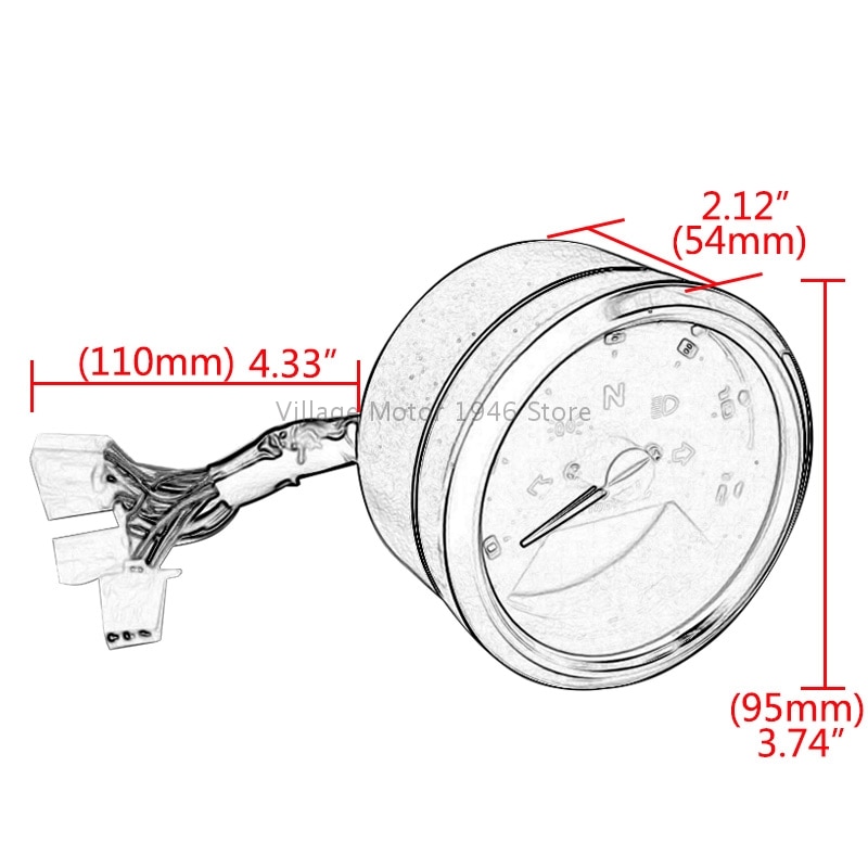 Motorfiets Digitale Meter 8-18V Universele Lcd Digitale Motorfiets Snelheidsmeter Multifunctionele Voor 2-4 Cilinders cafe Racer