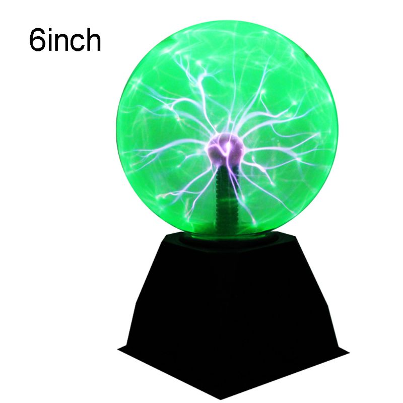 Shop. 6/8inch Magic Plasma Ball Lamp Glass Globe Sphere Light Home Party Desktop Decor