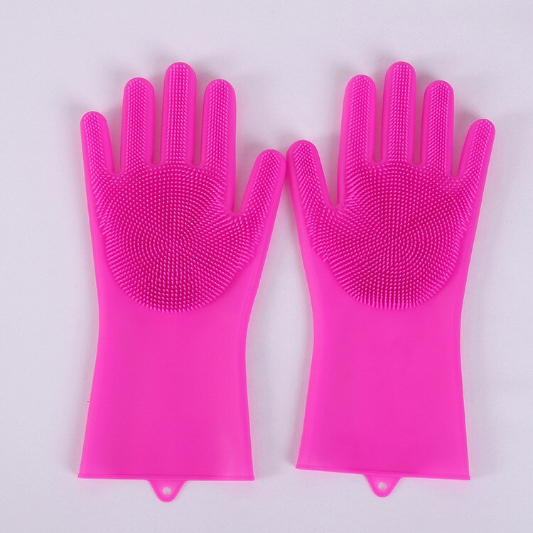 2 pièces multifonction Silicone gants de nettoyage magique Silicone vaisselle gants de lavage pour cuisine ménage Silicone gants de vaisselle