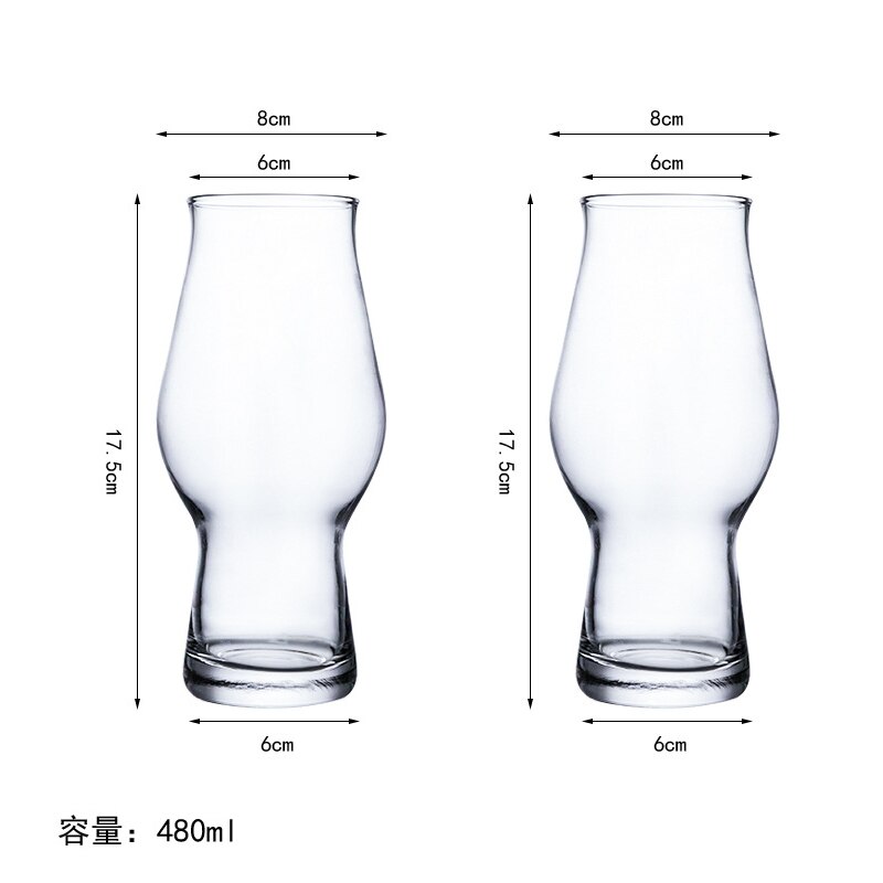 2 st/set ölglas rolig mjölk vin juice glaskopp party bar club drinkware vodka whisky champagnemugg: Pinte 480